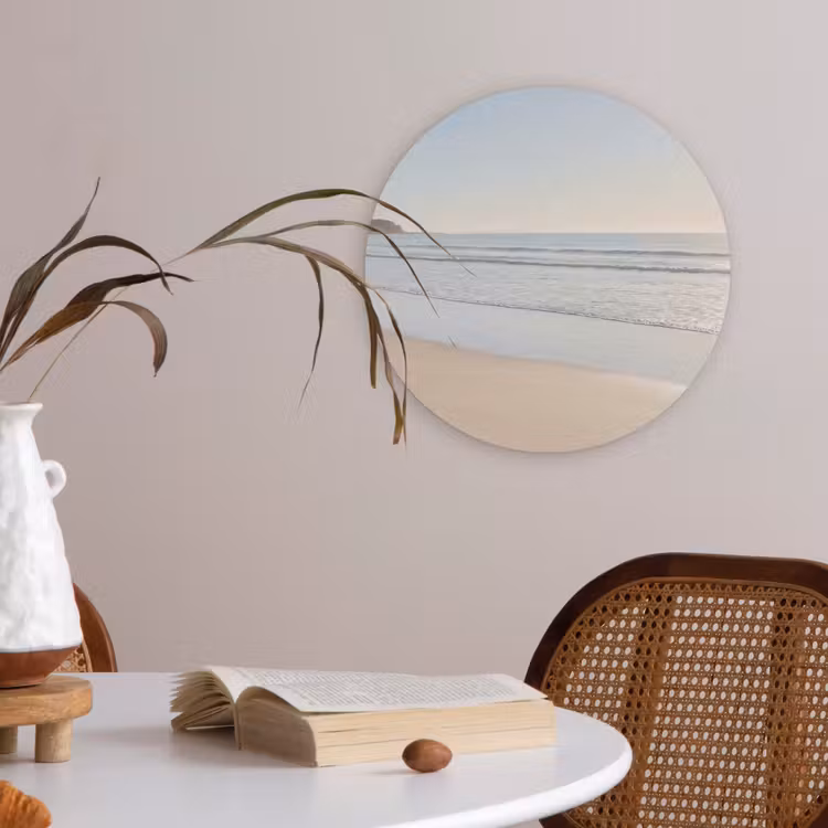 Zee - Zon - Zand Akoestische PET Vilt - Rond klein -sfeer3