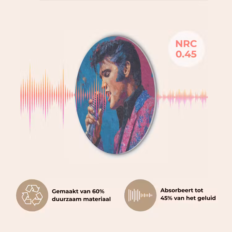 Zingende man - Glitterjas - Microfoon Akoestische PET Vilt - Rond klein -USP_NL