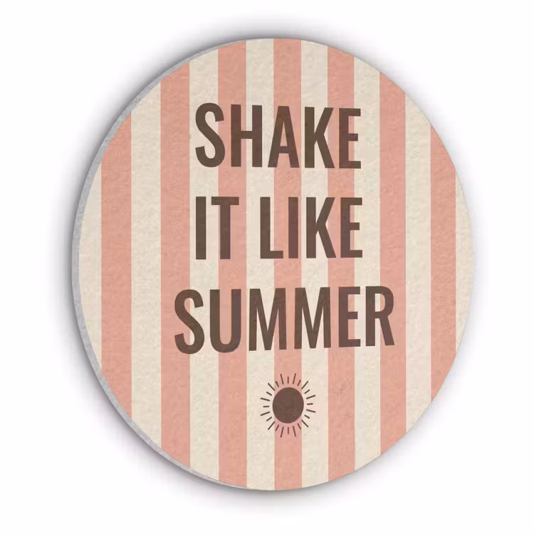 Zomer - Quote - Strepen Akoestische PET Vilt - Rond klein -3d
