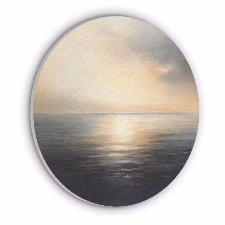 Zon - Horizon - Zee Akoestische PET Vilt - Rond klein -3d