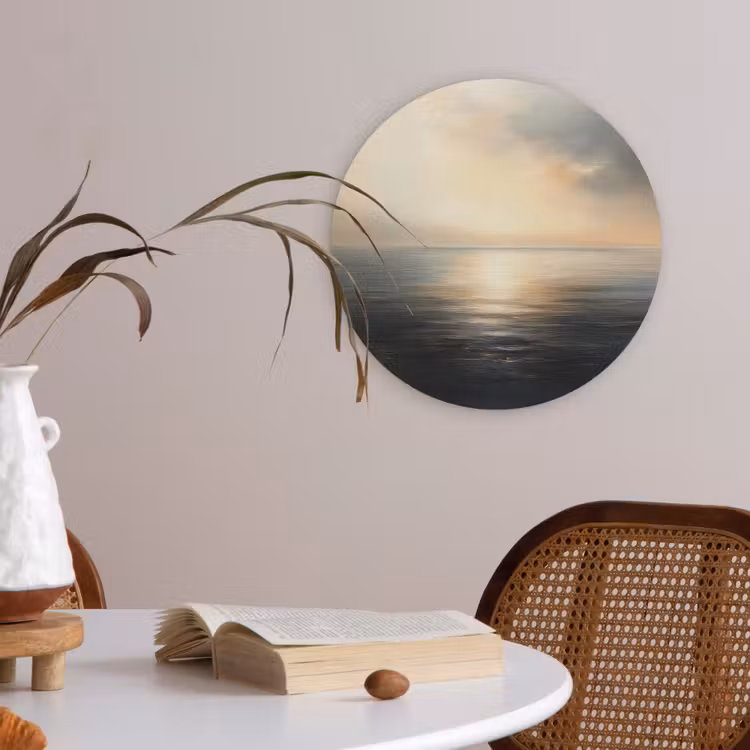 Zon - Horizon - Zee Akoestische PET Vilt - Rond klein -sfeer3