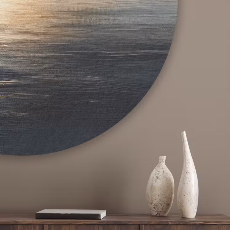 Zon - Horizon - Zee Akoestische PET Vilt - Rond klein -sfeer5_closeup