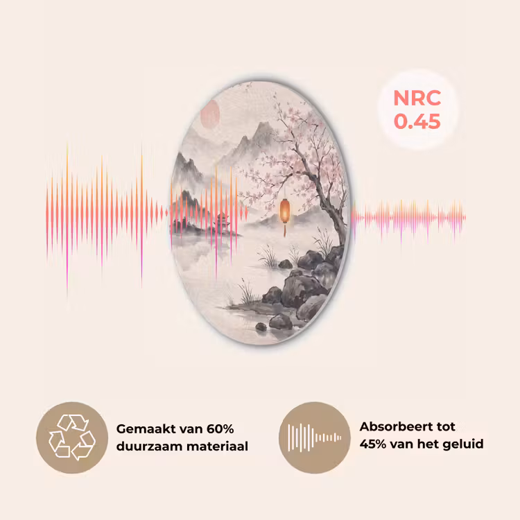 Zon - Japans - Traditioneel Akoestische PET Vilt - Rond klein -USP_NL