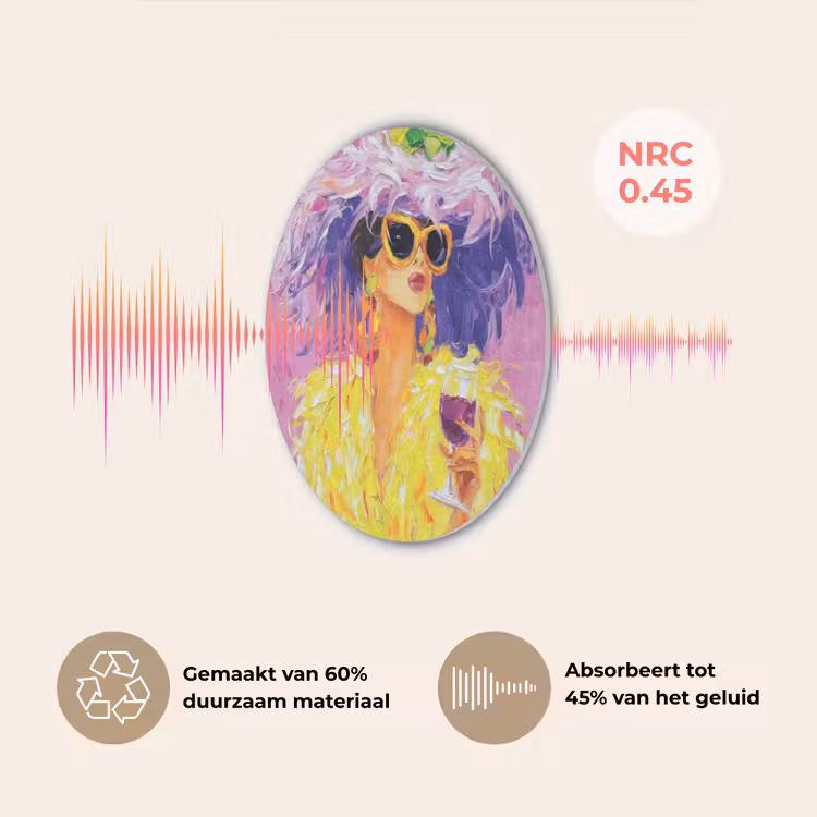 Zonnebril - Vrouw - Jas - Veren Akoestische PET Vilt - Rond klein -USP_NL