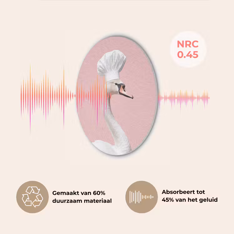 Zwaan - Koksmuts - Mooi - Klassiek Akoestische PET Vilt - Rond klein -USP_NL