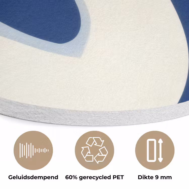 Zwaan - Wit - Snavel - Illustratie Akoestische PET Vilt - Rond klein -closeup_NL