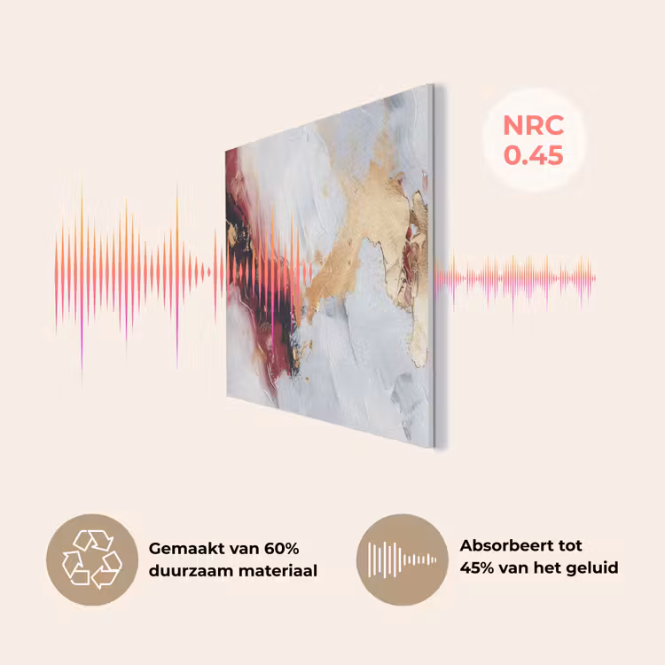 Rood - Abstract - Goud - Modern PET vilt klein -USP_NL