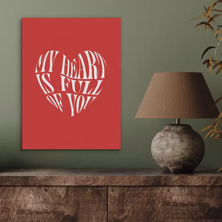 Rood - Hart- Tekst - Valentijn PET vilt klein -sfeer2