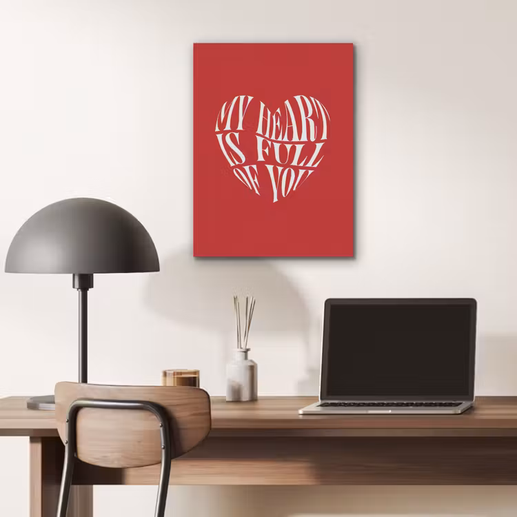 Rood - Hart- Tekst - Valentijn PET vilt klein -sfeer5