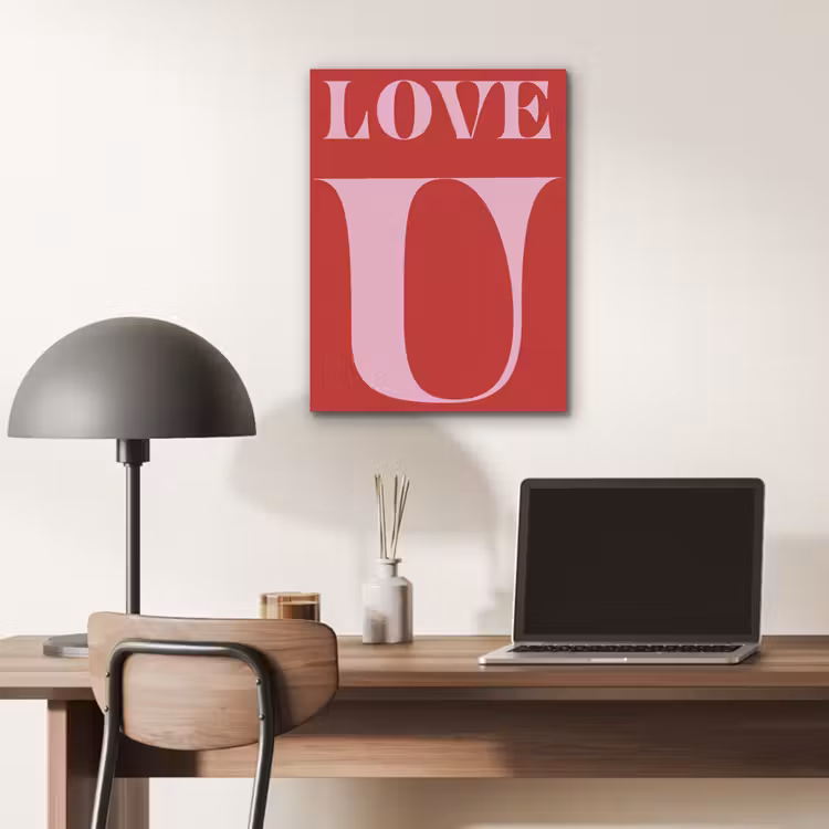 Rood - Love - Valentijn - Roze PET vilt klein -sfeer5