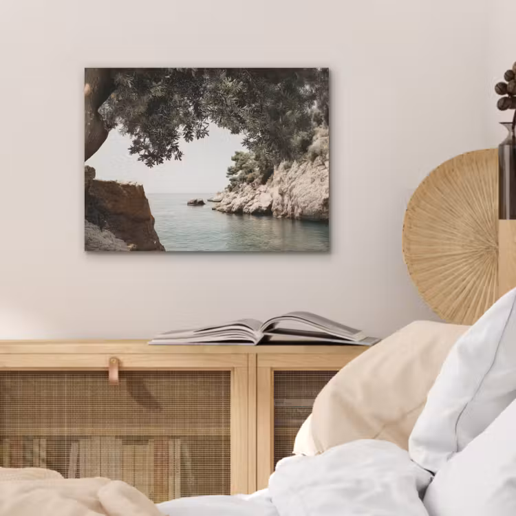 Rotsen - Zee - Boom - Groen PET vilt klein -sfeer3