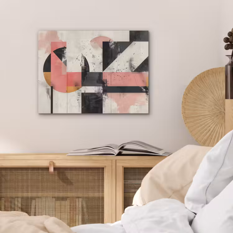 Roze - Abstract - Aesthetic - Modern - Vormen PET vilt klein -sfeer3