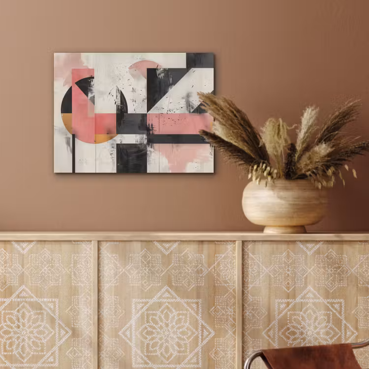 Roze - Abstract - Aesthetic - Modern - Vormen PET vilt klein -sfeer4