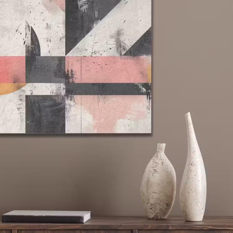 Roze - Abstract - Aesthetic - Modern - Vormen PET vilt klein -sfeer6_closeup