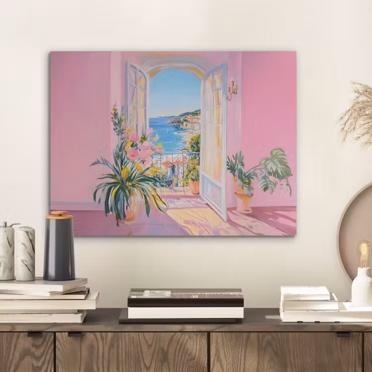 Roze - Buiten - Verf PET vilt klein -sfeer1