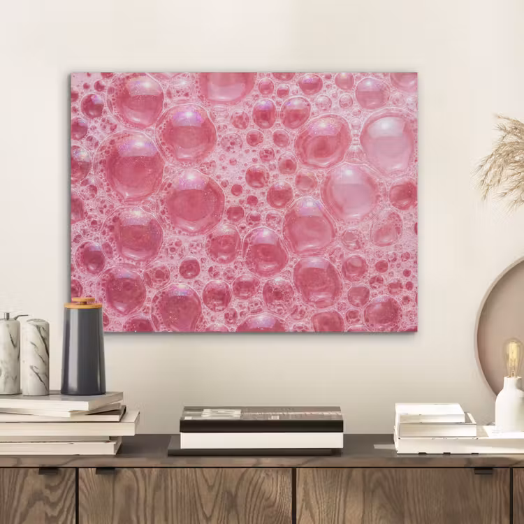 Roze - Schuim - Bubbels PET vilt klein -sfeer1