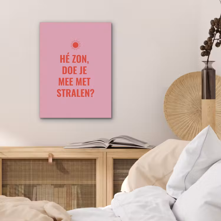 Roze - Zon - Quote PET vilt klein -sfeer3