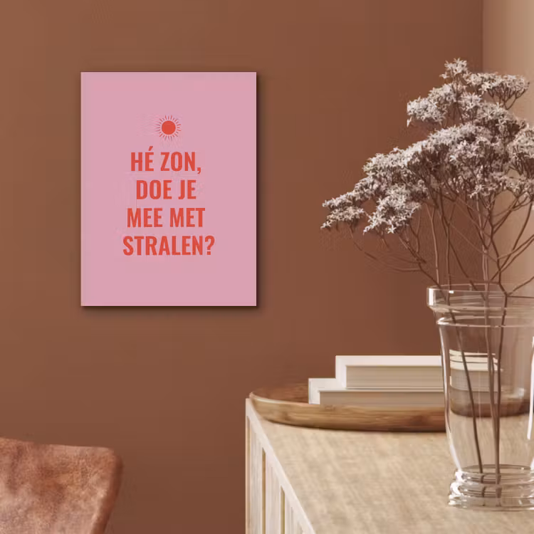 Roze - Zon - Quote PET vilt klein -sfeer4