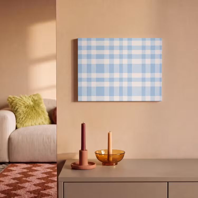 Ruit - Patroon - Blauw PET vilt klein 837 -sfeer1