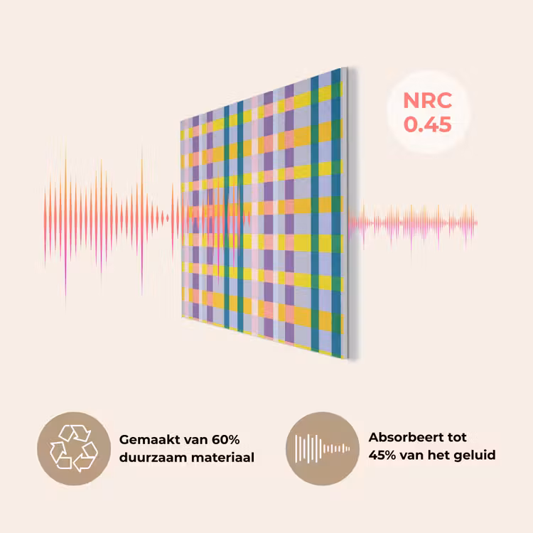 Ruit - Patroon - Kleurrijk PET vilt klein 837 -USP_NL