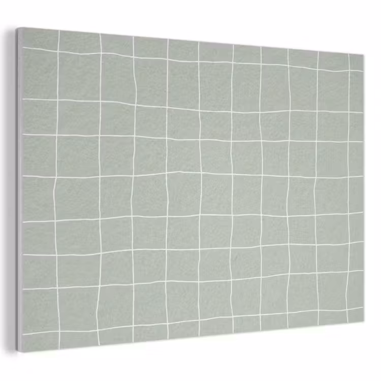Ruitpatroon - Golvend - Groen PET vilt klein 837 -3d