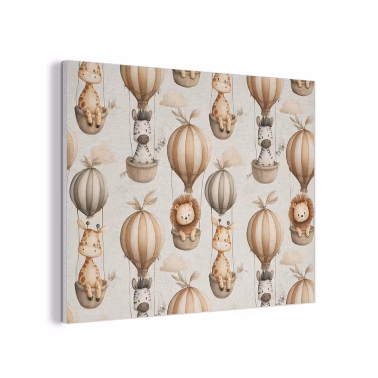 Safari - Luchtballonen - Taupe PET vilt klein 837 -3d