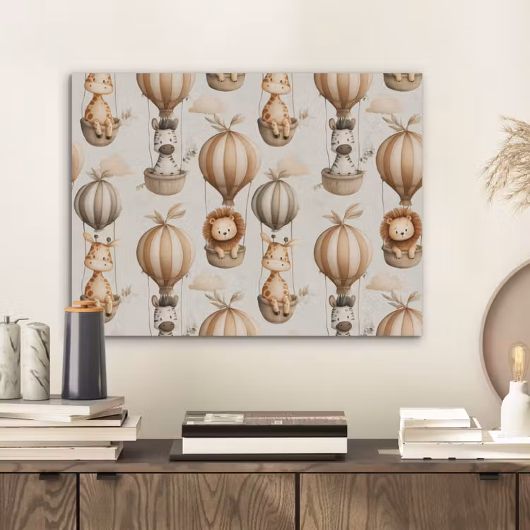 Safari - Luchtballonen - Taupe PET vilt klein 837 -sfeer1