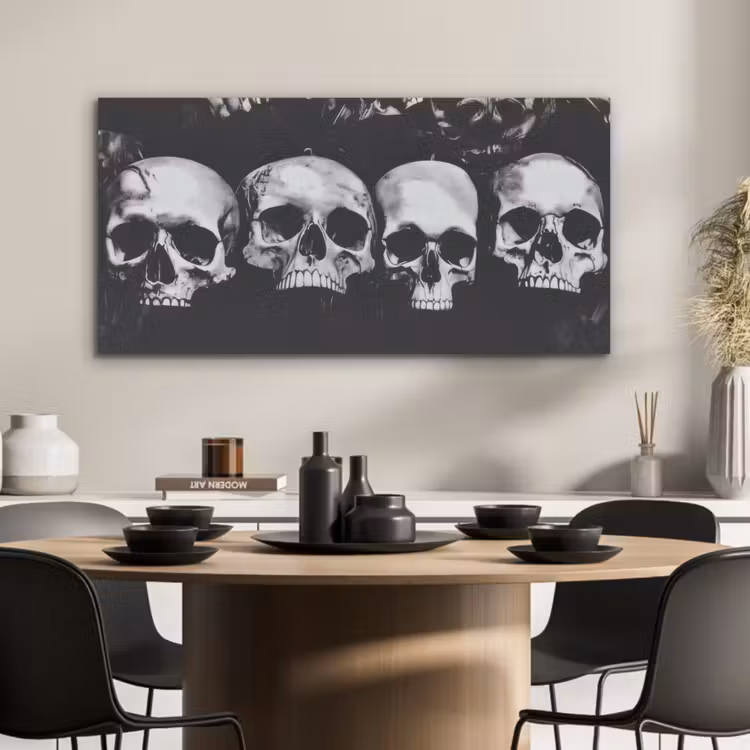 Schedels - Zwart - Contrast PET vilt middel -sfeer1