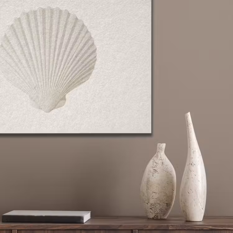 Schelp - Minimalistisch - Wit PET vilt klein -sfeer6_closeup
