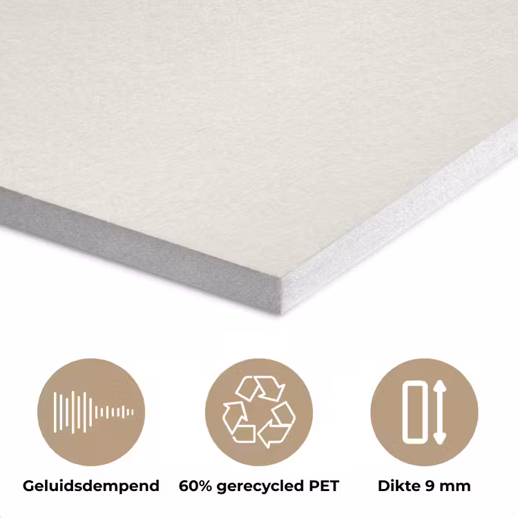 Schelp - Minimalistisch - Wit PET vilt klein -closeup_NL