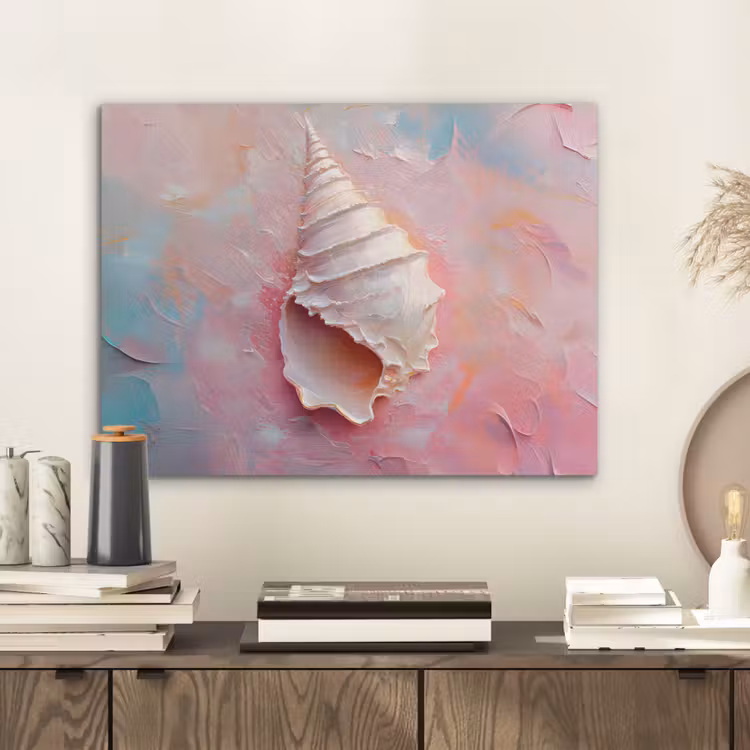Schelp - Pastel - Pink PET vilt klein -sfeer1