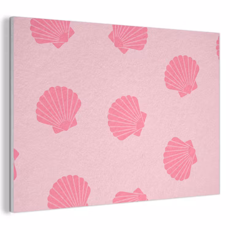 Schelp - Patroon - Zee - Modern - Roze PET vilt klein -3d