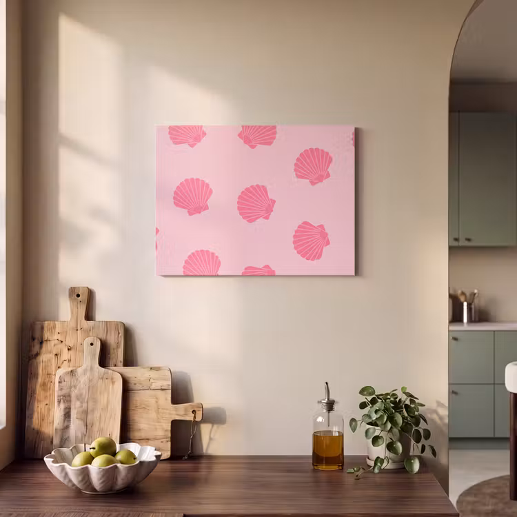 Schelp - Patroon - Zee - Modern - Roze PET vilt klein -sfeer2
