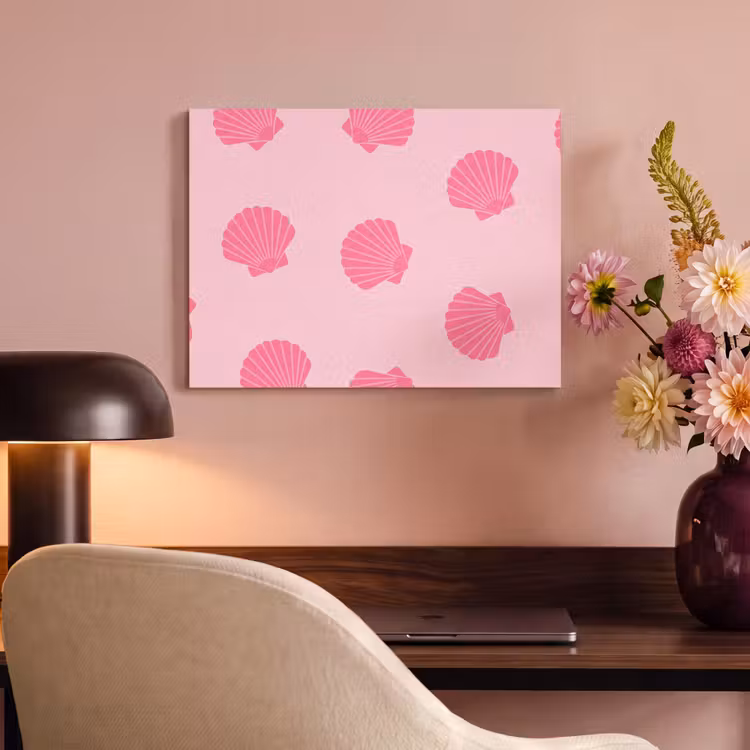 Schelp - Patroon - Zee - Modern - Roze PET vilt klein -sfeer3