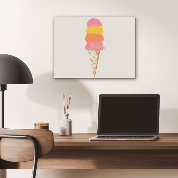 Schepijs - Hoorntje - Illustratie - Minimalistisch PET vilt klein -sfeer5