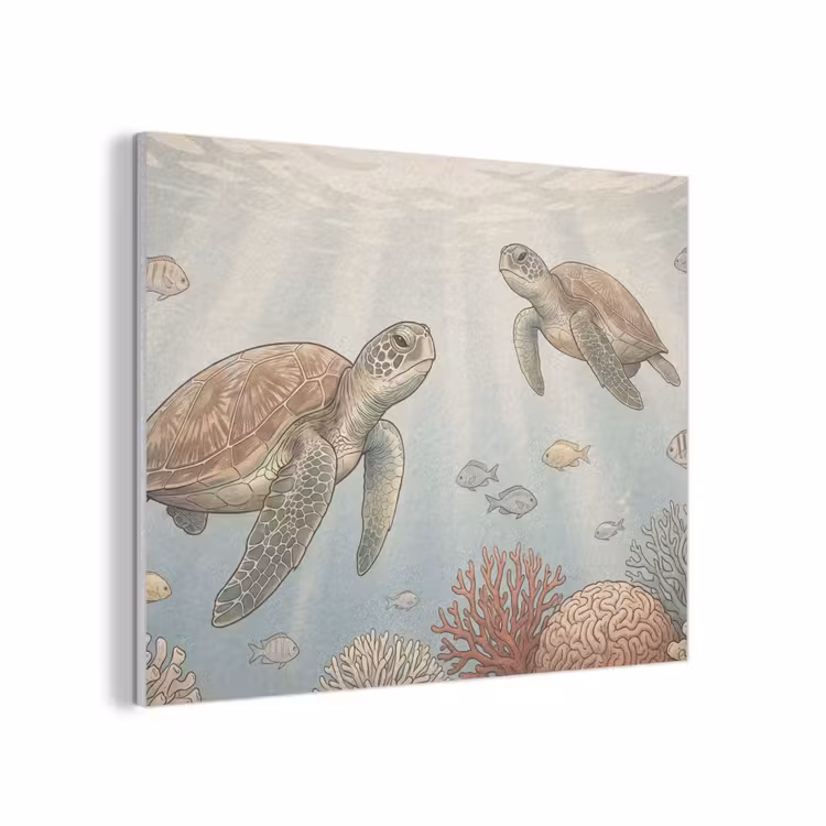 Schildpad - Onderwater - Natuur - Illustratie PET vilt klein -3d