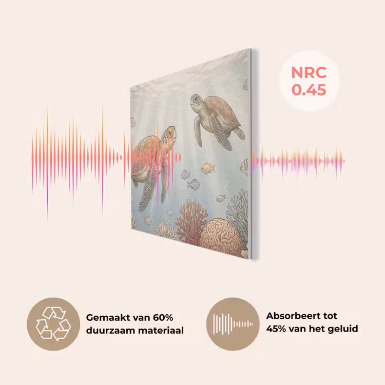 Schildpad - Onderwater - Natuur - Illustratie PET vilt klein -USP_NL