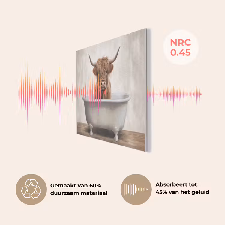 Schotse hooglander - Bad - Badkamer - Badkuip - Bruin - Horens PET vilt klein -USP_NL
