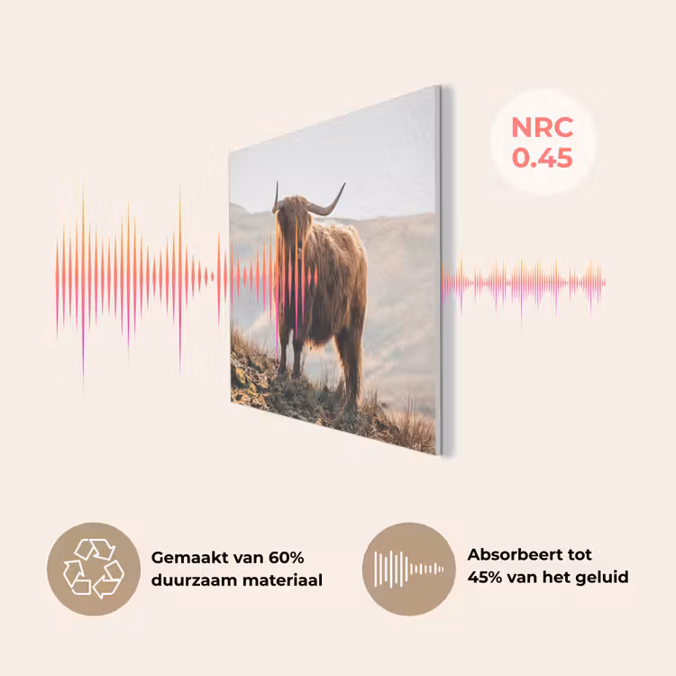 Schotse hooglander - Dieren - Landelijk - Landschap - Koe - Natuur PET vilt klein -USP_NL