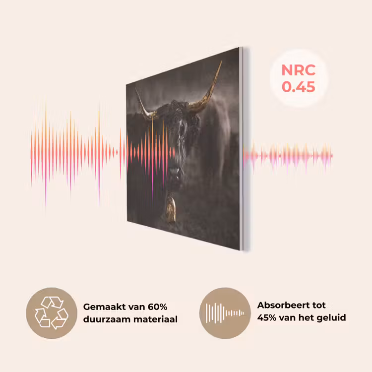 Schotse hooglander - Goud - Koebel - Hoorns - Dieren PET vilt klein -USP_NL