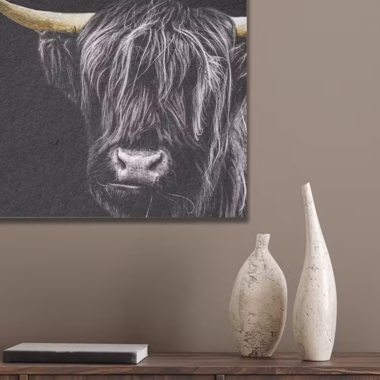 Schotse hooglander - Goud - Vacht - Dieren - Koe PET vilt klein -sfeer6_closeup