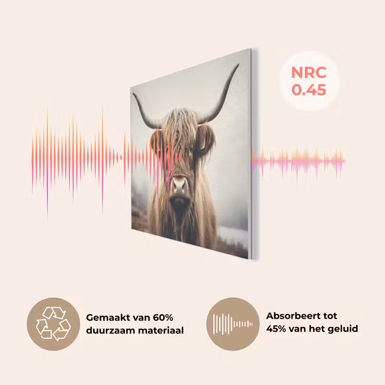 Schotse hooglander - Hoorns - Landschap PET vilt klein -USP_NL