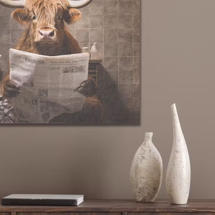 Schotse hooglander - Krant - Toilet PET vilt klein -sfeer6_closeup
