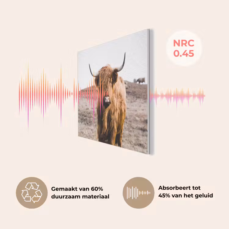 Schotse hooglander - Landschap - Koe - Bruin - Dieren - Natuur PET vilt klein -USP_NL