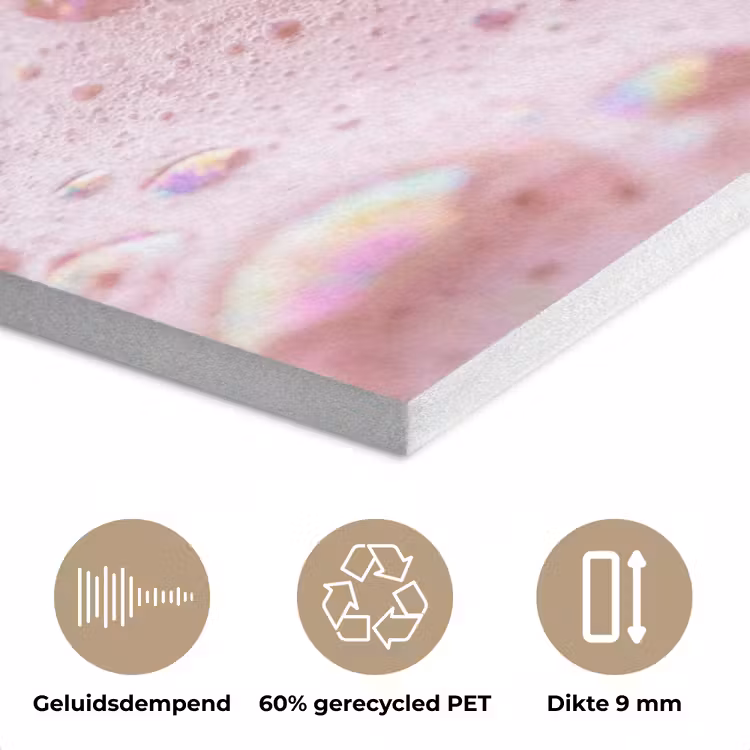 Schuim - Structuur - Roze PET vilt klein -closeup_NL