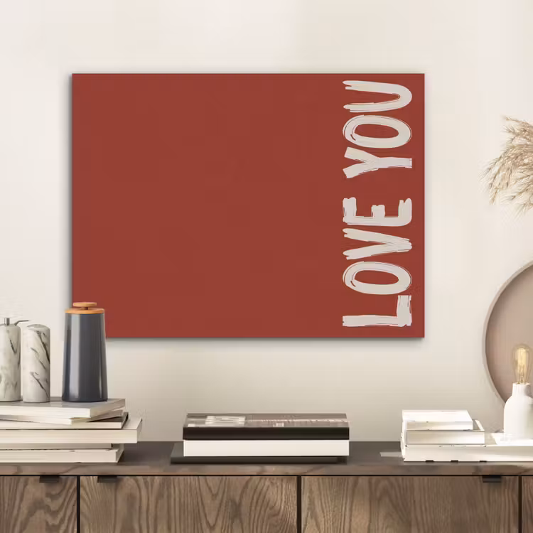Schuin - Loveyou - Rood PET vilt klein -sfeer1