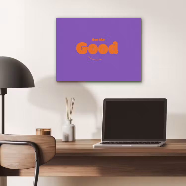 See the good - Oranje - Paars - Smiley PET vilt klein -sfeer5