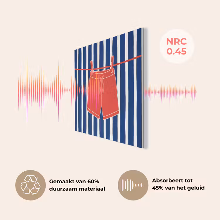 Shorts - Waslijn - Zomer - Illustratie - Rood PET vilt klein -USP_NL