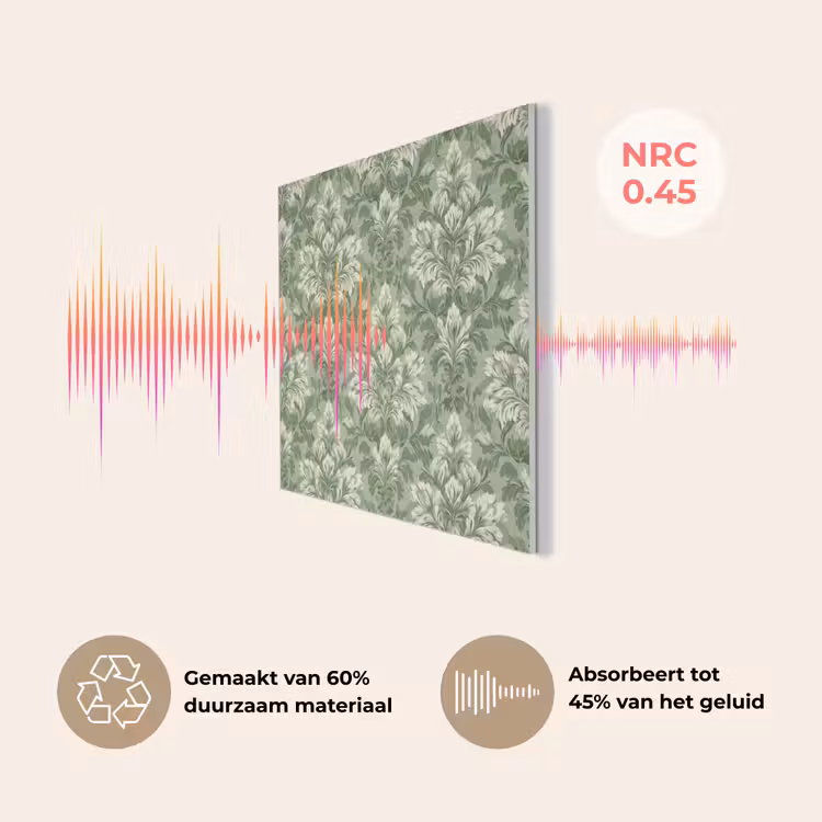 Sierlijk - Lichtgroen - Planten - Patroon - Getailleerd PET vilt klein 837 -USP_NL