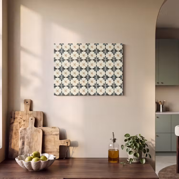 Sierlijk - Ornament - Blauw PET vilt klein 837 -sfeer2